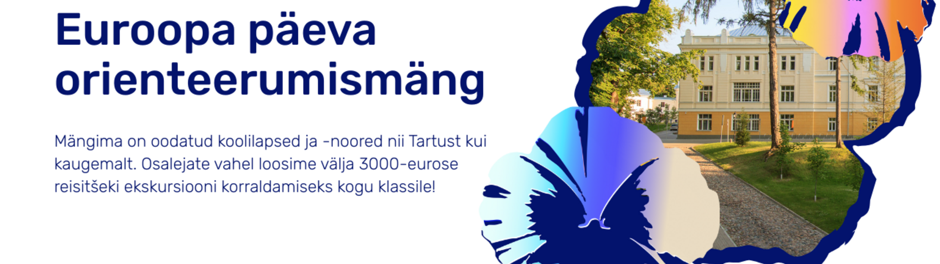 Reklaampilt Euroopa päeva orienteerumismängu infoga.